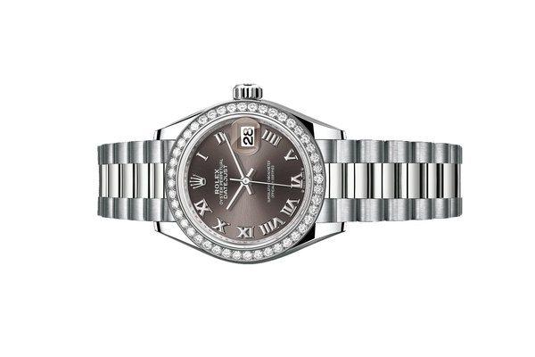 Đồng Hồ Rolex Lady-Datejust 279139RBR Mặt Số Xám Đậm Cọc Số La Mã