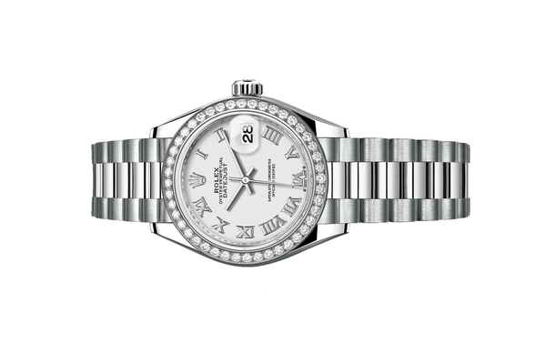 Đồng Hồ Rolex Lady-Datejust 279139RBR Mặt Số Trắng Cọc Số La Mã