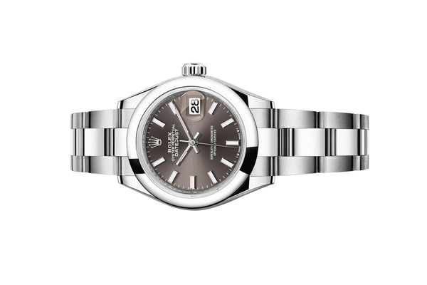 Đồng Hồ Rolex Lady-Datejust 28 279160 Mặt Số Xám Cọc Số Dạ Quang Dây Đeo Oyster