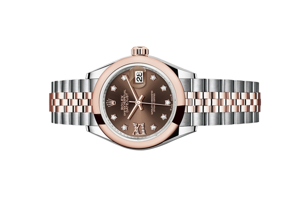 Đồng Hồ Rolex Lady-Datejust 279161 Mặt Số Chocolate Cọc Số Kim Cương Sao