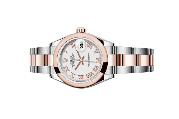 Đồng Hồ Rolex Lady-Datejust 279161 Mặt Số Trắng Cọc Số La Mã Dây Đeo Oyster