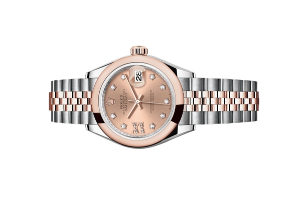 Đồng Hồ Rolex Lady-Datejust 279161 Mặt Số Hồng Cọc Số Kim Cương Sao