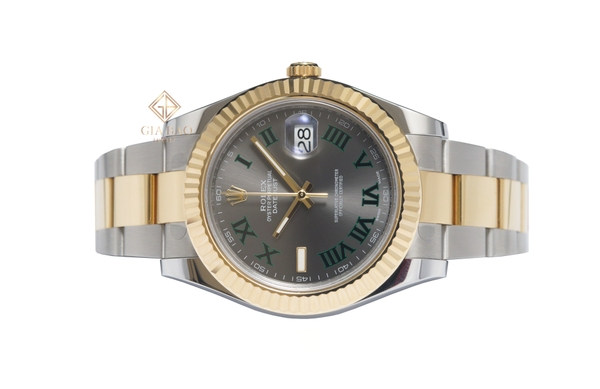 Đồng Hồ Rolex Datejust 41 116333 Mặt Số Wimbledon Dây Đeo Oyster