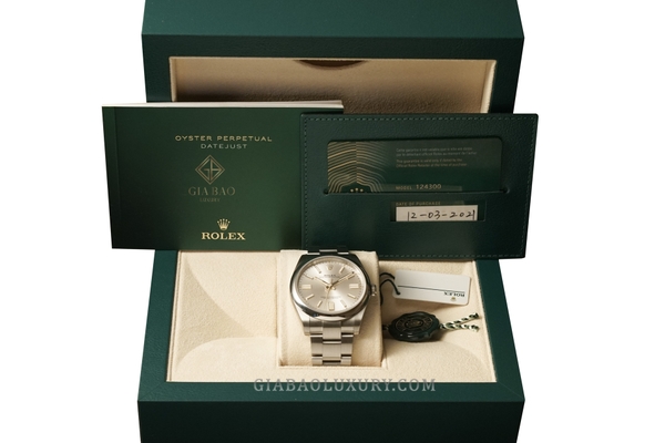 Đồng Hồ Rolex Oyster Perpetual 41 124300 Mặt Số Bạc