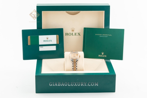 Đồng Hồ Rolex Lady-Datejust 26 179383 Mặt Số Vi Tính Vàng Nạm Kim Cương