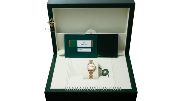 Đồng Hồ Rolex Lady-Datejust 279138RBR Mặt Số Vàng Champagne Cọc Số Sao La Mã