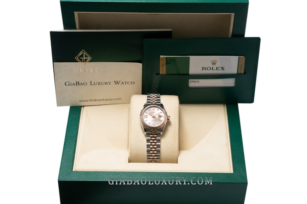 Đồng Hồ Rolex Lady-Datejust 279171 Mặt Số Sundust Cọc Số Sao Kim Cương