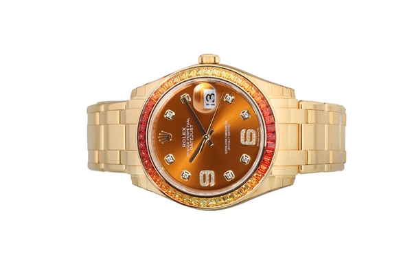 Đồng Hồ Rolex Pearlmaster 39 86348 Mặt Số Màu Rượu Cognac