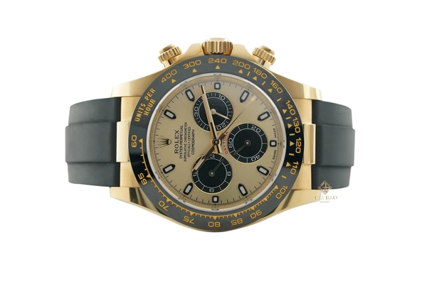 Đồng Hồ Rolex Cosmograph Daytona 116518LN Mặt Số Vàng Champagne Và Đen