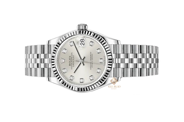 Đồng Hồ Rolex Datejust 278274 Mặt Số Bạc Cọc Số Kim Cương