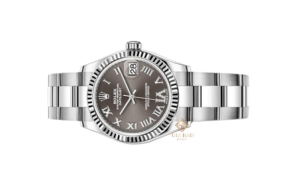 Đồng Hồ Rolex Datejust 278274 Mặt Số Xám Cọc Số La Mã Đính Kim Cương Dây Đeo Oyster