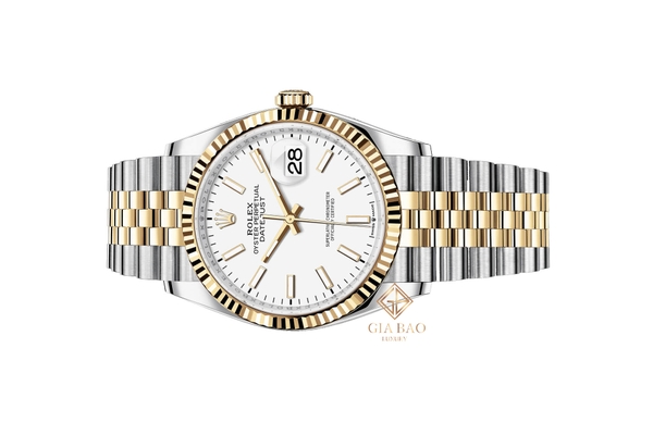 Đồng Hồ Rolex Datejust 36 126233 Mặt Số Trắng Cọc Số Dạ Quang