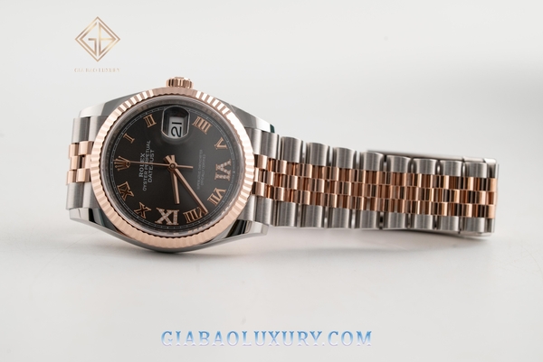 Đồng Hồ Rolex Datejust 36 126231 Mặt Số Xám Cọc Số La Mã Nạm Kim Cương