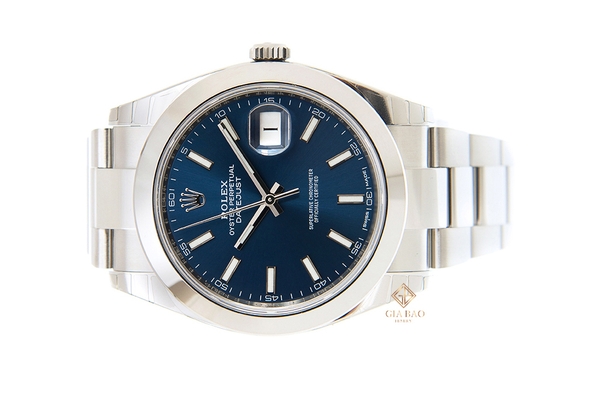 Đồng Hồ Rolex Datejust 41 126300 Mặt Số Xanh Dây Đeo Oyster