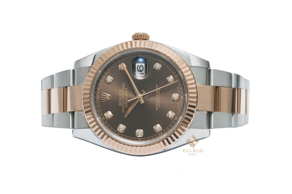 Đồng Hồ Rolex Datejust 41 126331 Mặt Số Chocolate Nạm Kim Cương Dây Đeo Oyster