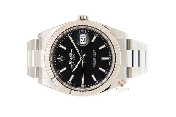 Đồng Hồ Rolex Datejust 41 126334 Mặt Số Đen Cọc Số Dạ Quang Dây Đeo Oyster