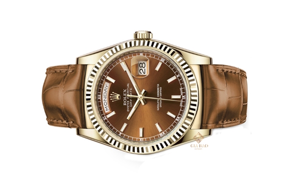 Đồng Hồ Rolex Day Date 36 118138 Mặt Số Cognac