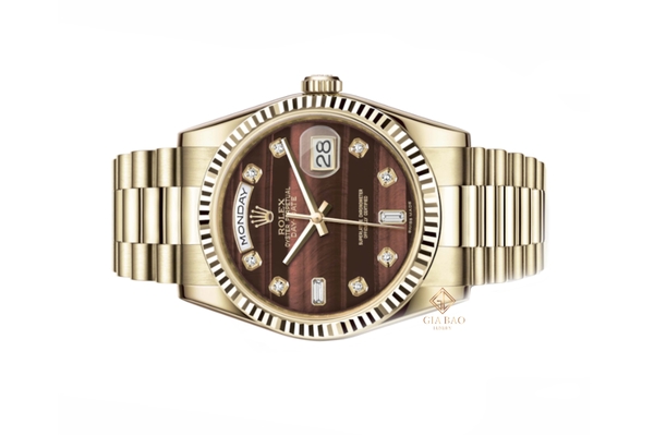 Đồng Hồ Rolex Day Date 36 118238 Mặt Số Đá Bulls Eye