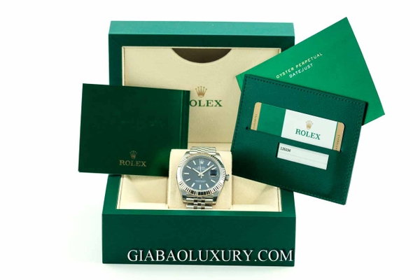 Đồng Hồ Rolex Datejust 41 126334 Mặt Số Xanh Cọc Số Dạ Quang (Used)