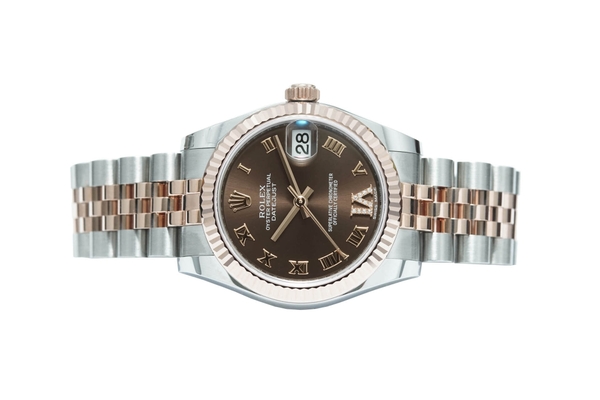 Đồng Hồ Rolex Lady-Datejust 178271 Mặt Số Chocolate Cọc Số La Mã Đính Kim Cương