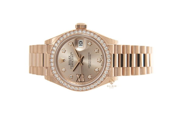 Đồng Hồ Rolex Lady-Datejust 279135RBR Mặt Số Sundust Cọc Số Sao