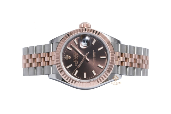 Đồng Hồ Rolex Lady-Datejust 279171 Mặt Số Chocolate Cọc Số Dạ Quang