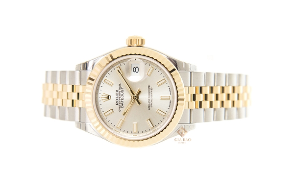 Đồng Hồ Rolex Lady-Datejust 279173 Mặt Số Bạc Cọc Số Dạ Quang