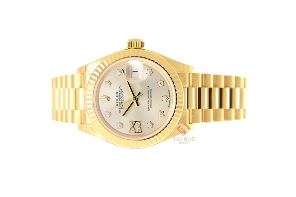 Đồng Hồ Rolex Lady-Datejust 279178 Mặt Số Bạc Cọc Số Sao La Mã