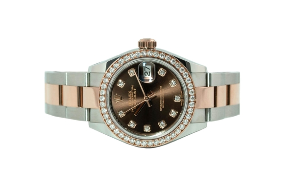 Đồng hồ Rolex Lady-Datejust 279381RBR Mặt Số Chocolate Nạm Kim Cương Dây Đeo Oyster