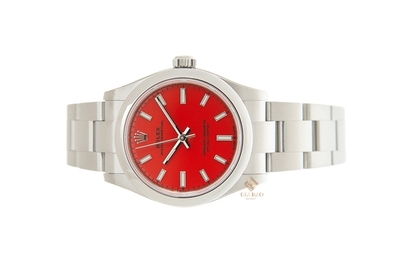 Đồng Hồ Rolex Oyster Perpetual 31 277200 Mặt Số Đỏ Cọc Dạ Quang