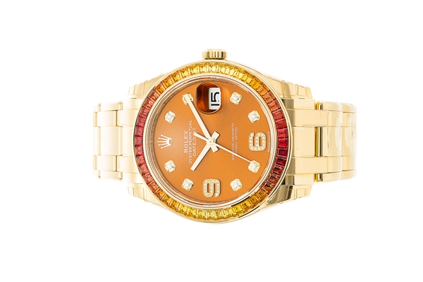 Đồng Hồ Rolex Pearlmaster 39 86348 Mặt Số Màu Rượu Cognac