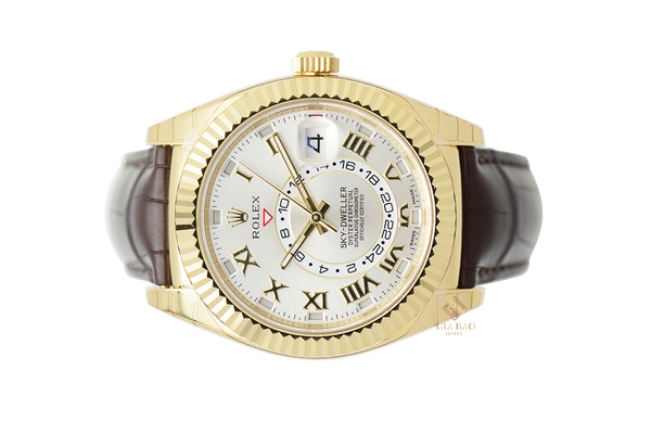 Đồng Hồ Rolex Sky-Dweller 326138 Mặt Số Bạc Cọc Số La Mã (Like New)