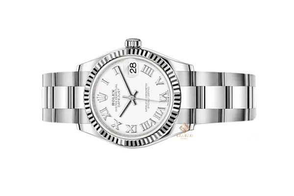 Đồng Hồ Rolex Datejust 278274 Mặt Số Trắng Cọc Số La Mã Dây Đeo Oyster