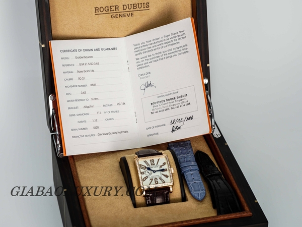 Đồng Hồ Roger Dubuis Golden Square Nature Diamond