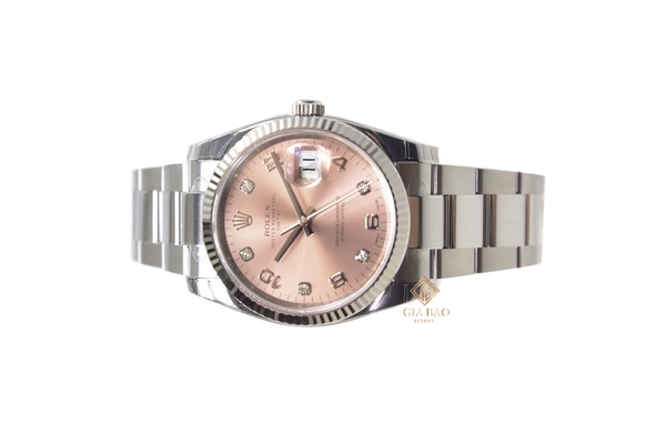 Đồng Hồ Rolex Datejust 34 115234 Mặt Số Hồng Cọc Số Arabic