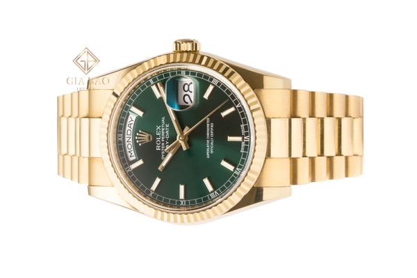 Đồng Hồ Rolex Day-Date 36 118238 Mặt Số Xanh Lá