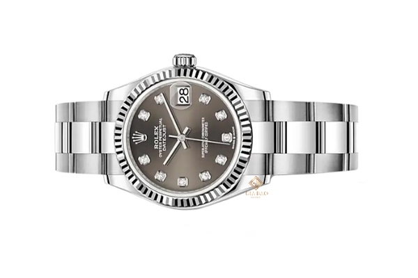 Đồng Hồ Rolex Datejust 278274 Mặt Số Xám Cọc Số Kim Cương Dây Đeo Oyster