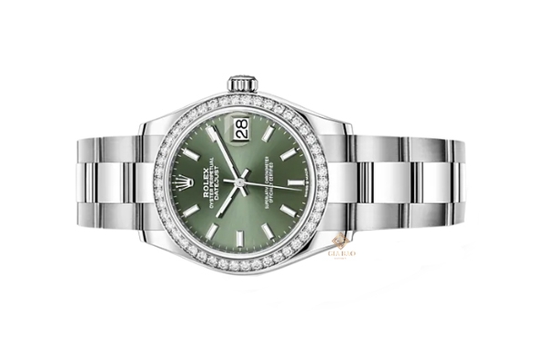 Đồng Hồ Rolex Datejust 31 278384RBR Mặt Số Xanh Oliu Cọc Số Dạ Quang Dây Đeo Oyster