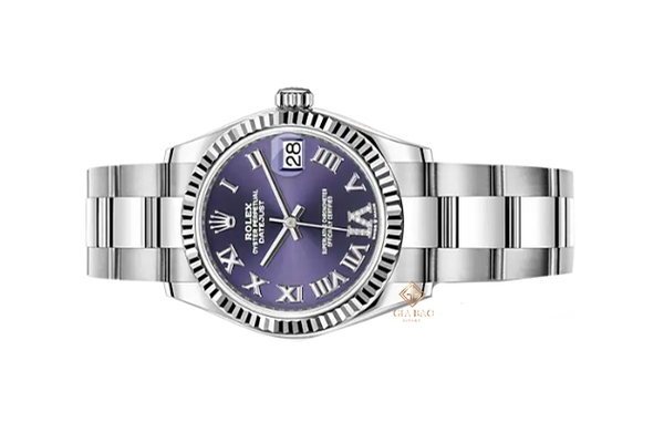 Đồng Hồ Rolex Datejust 278274 Mặt Số Tím Cọc Số La Mã Đính Kim Cương Dây Đeo Oyster