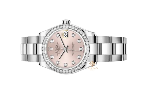 Đồng Hồ Rolex Datejust 31 278384RBR Mặt Số Hồng Cọc Số Kim Cương Dây Đeo Oyster