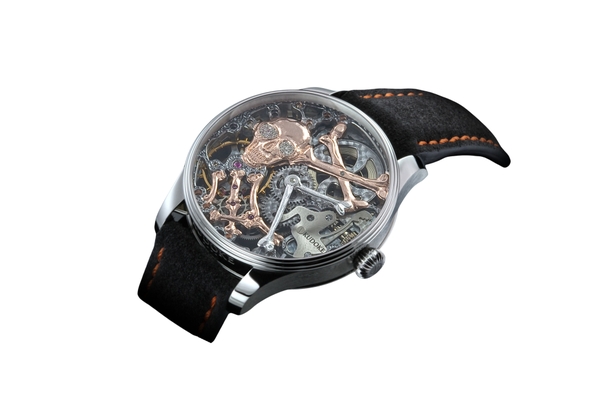 Đồng hồ đeo tay KUDOKE Real Skeleton, máy lên dây cót tay, mặt số Skeleton, vỏ thép không gỉ, size 41mm, dây da tổng hợp size M, hàng mới 100%