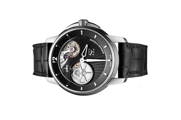 Đồng hồ đeo tay thương hiệu Schwarz Etienne, dòng sản phẩm Roswell Voyage, Number no WRW20TJ40SS01AA, mặt số Rhodium, size 45mm, máy tự động, vỏ đồng hồ bằng thép không gỉ, dây da, mới 100%