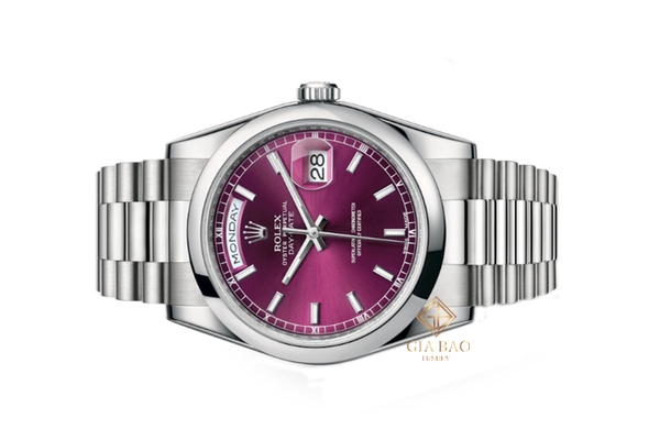 Đồng Hồ Rolex Day Date 36 118206 Mặt Số Cherry