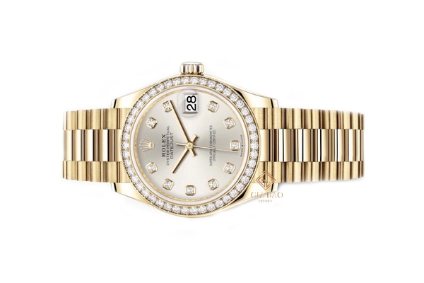 Đồng Hồ Rolex Datejust 31 278288RBR Mặt Số Bạc Cọc Số Nạm Kim Cương