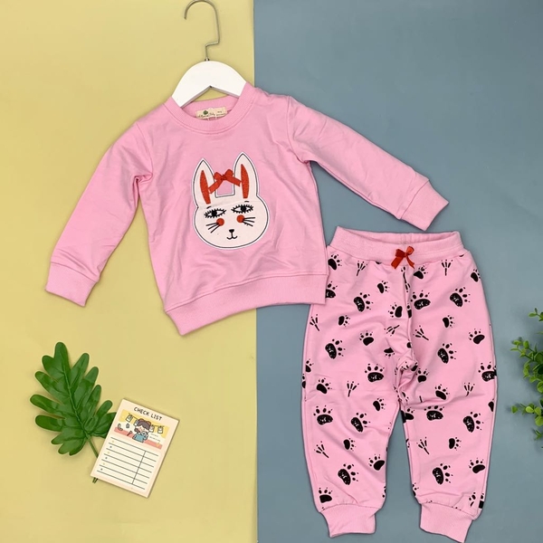Bộ nỉ da cá thêu mèo size 1/8*20