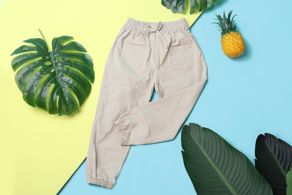 Quần dài kaki đũi thu đông bo gấu, buộc dây bé gái size 10-14T.X20