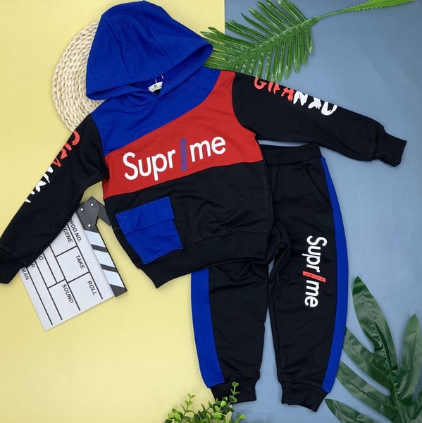 Bộ nỉ da cá phối thân supreme 3-10 x20