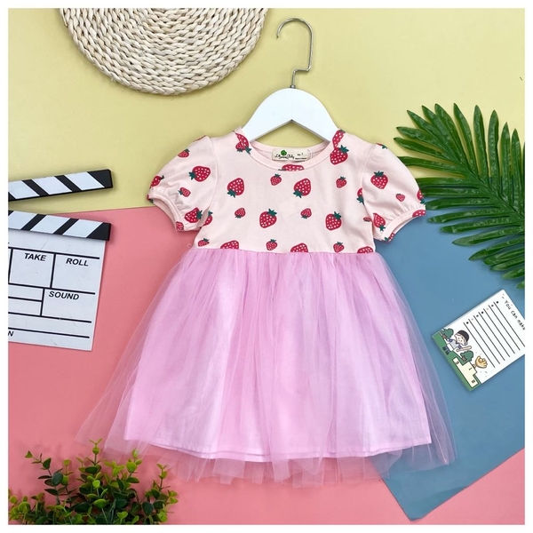 Váy cotton hình phối chân ren 6/10*21 PH237