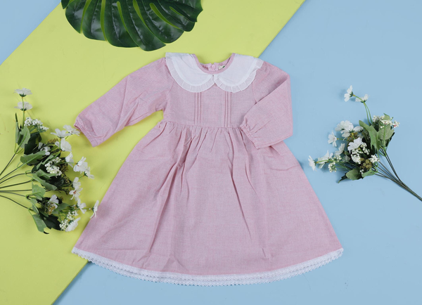 Váy thô đốm cổ sen size 1-5 x20
