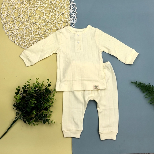 Bộ sơ sinh cotton hai cúc hàn quốc vải dày bé gái, bé trai size 6-36M.X20